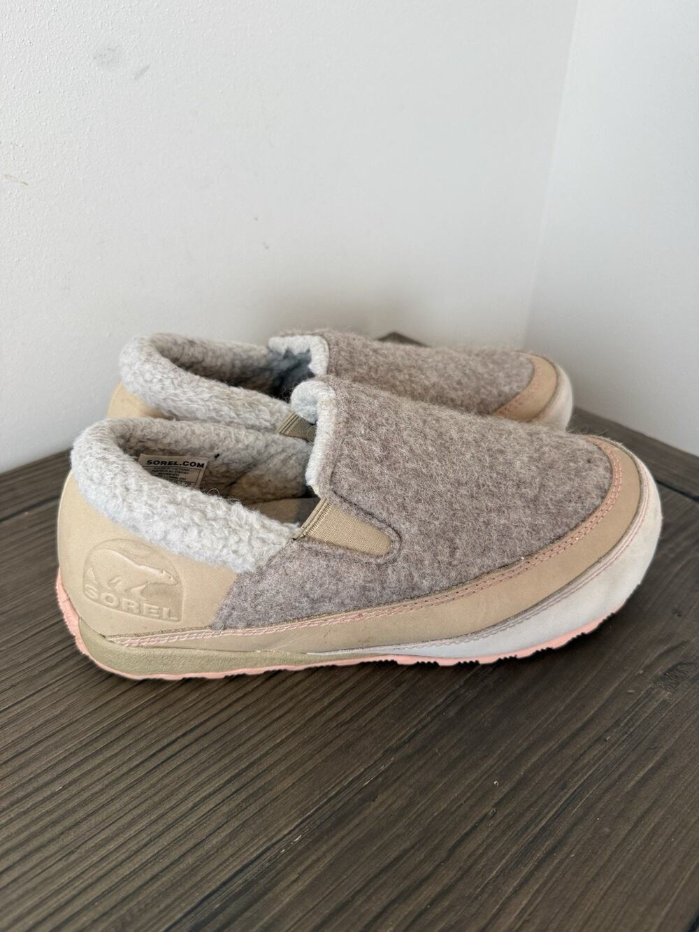 Sorel Mackenzie II Slippers Womens 10 Slip On Casual Comfort Low Top Flats Tan
